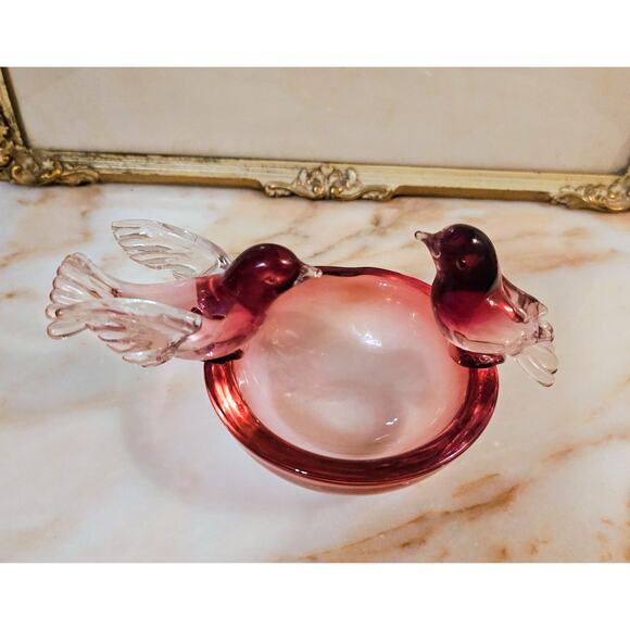 Murano Art Glass Bird Bath Produced By Salviati - Picture 2 of 6